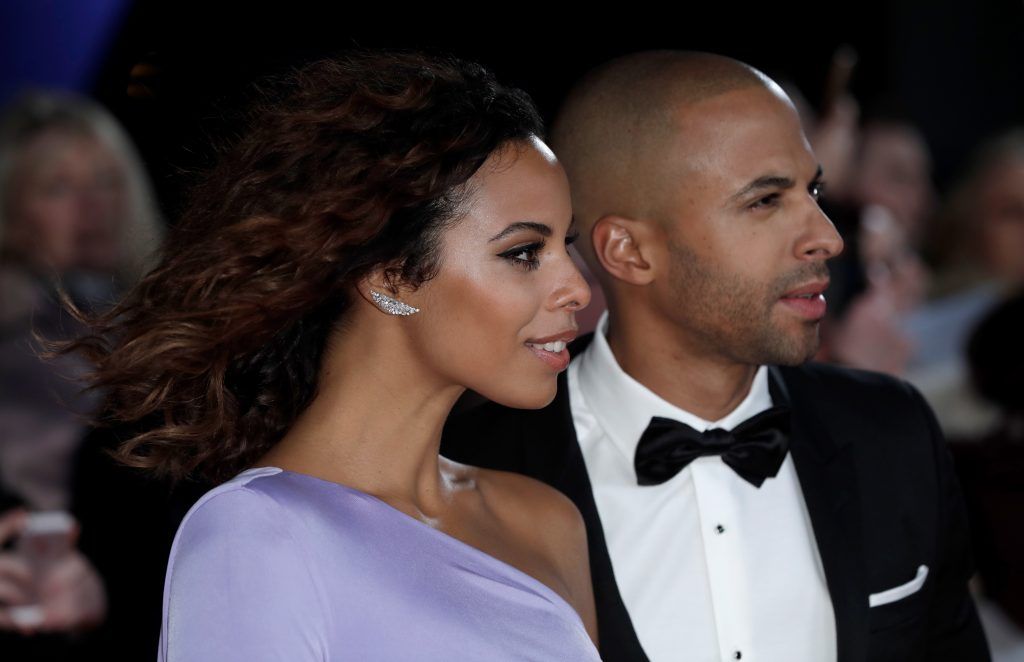 LONDON, ENGLAND - JANUARY 23:  Rochelle Humes and Marvin Humes attend the National Television Awards 2018 at the O2 Arena on January 23, 2018 in London, England.  (Photo by John Phillips/Getty Images)