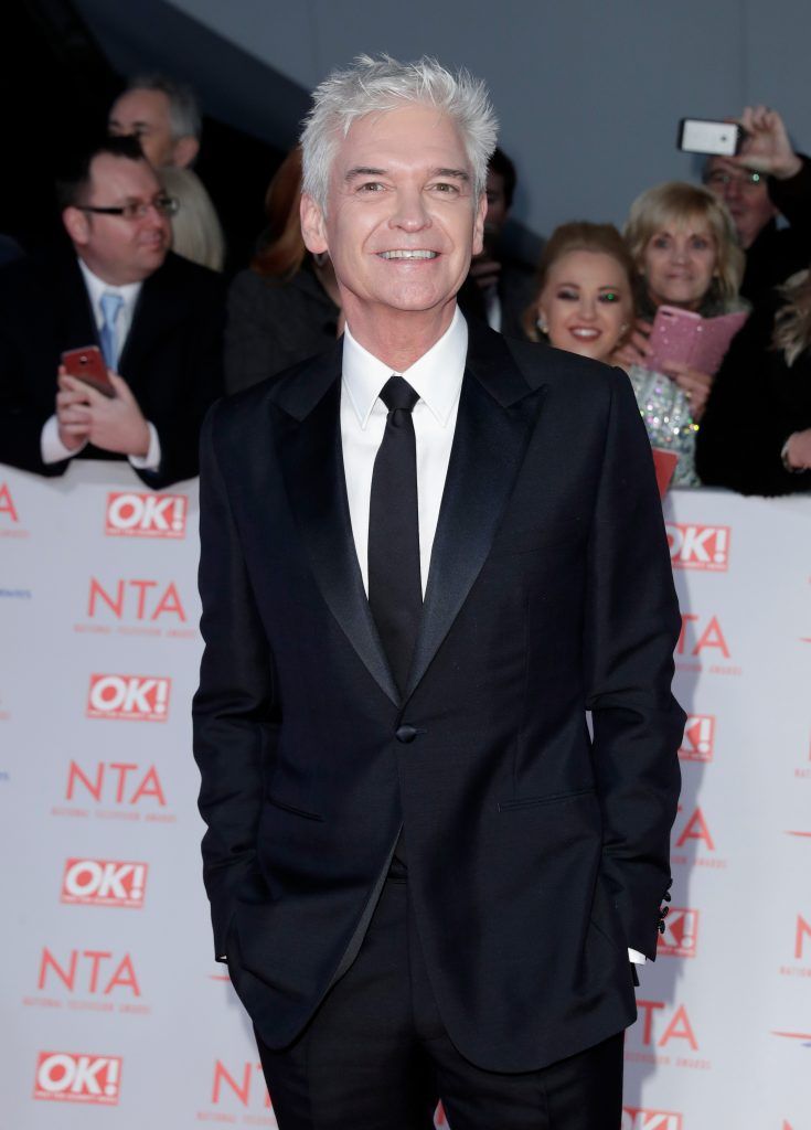 LONDON, ENGLAND - JANUARY 23:  Phillip Schofield attends the National Television Awards 2018 at the O2 Arena on January 23, 2018 in London, England.  (Photo by John Phillips/Getty Images)
