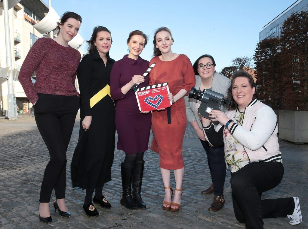 Sinéad O'Shea, Aoife McArdle,Nora Twomey, Ann Skelly, Niamh Herrity  and Aoife Doyle at the Lighthouse Cinema for the launch of Audi Dublin International Film Festival 2018 which run from 21st February-4th March. Photo: Brian McEvoy