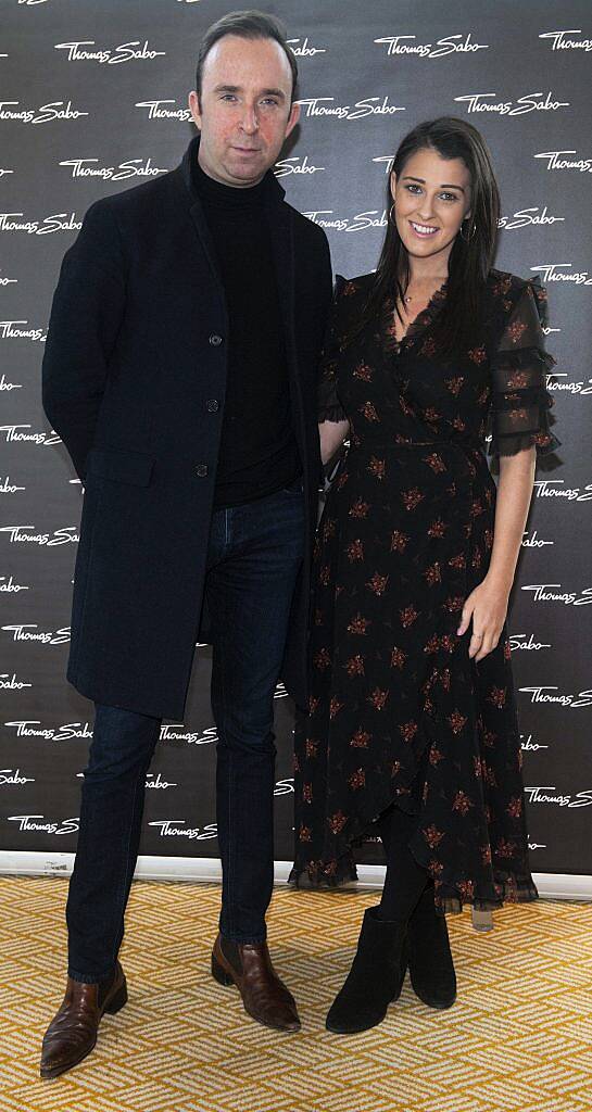 Richard Kavanagh and Alexandra Mc Keever pictured at the Thomas Sabo S/S '18 launch in Herbert Park Hotel (23rd January). Photo by Patrick O'Leary