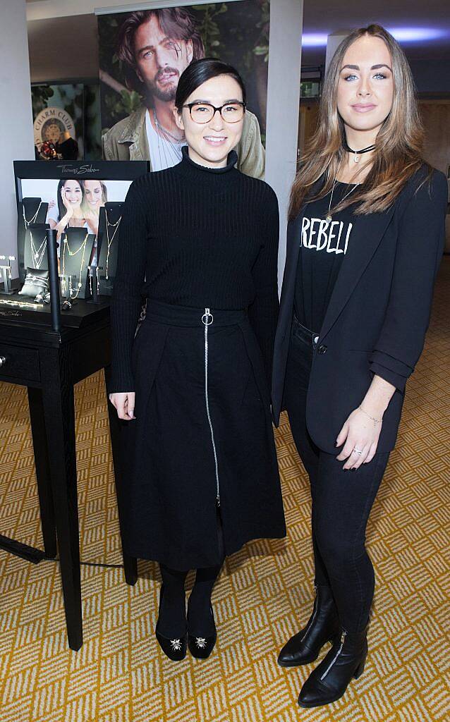 Erina Mc Nelis and Emma Beaton pictured at the Thomas Sabo S/S '18 launch in Herbert Park Hotel (23rd January). Photo by Patrick O'Leary