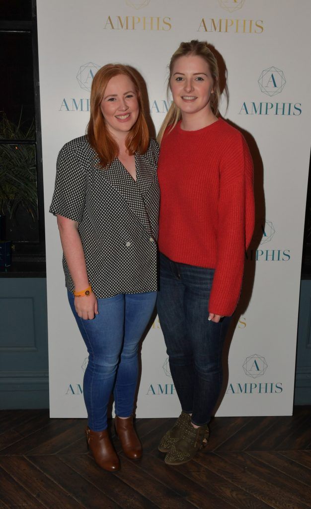 Megan Roantree and Amy O'Donnell at the launch of Amphis beauty, an Irish luxury range of marine nutricosmetics which have been scientifically developed to offer a more comprehensive and holistic approach to maintaining skin, bone health, hair and nails. Pictures: Jerry McCarthy