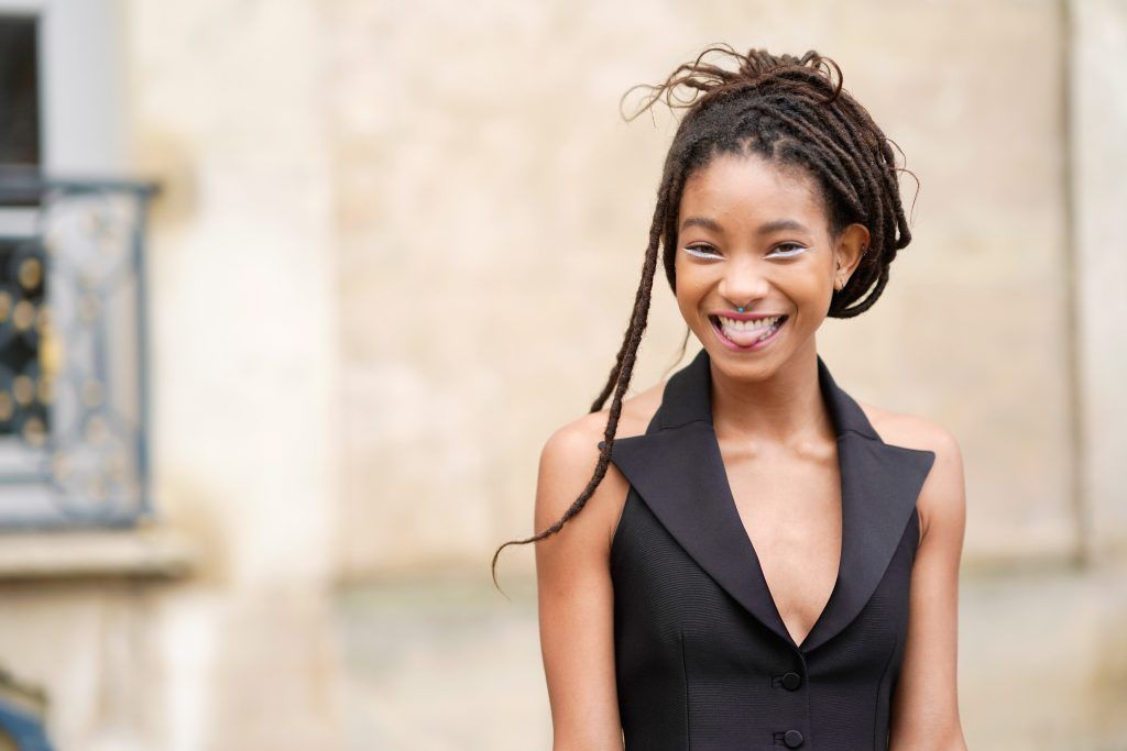 Willow Smith attends the Christian Dior Haute Couture Spring Summer 2018 show as part of Paris Fashion Week on January 22, 2018 in Paris, France.  (Photo by Edward Berthelot/Getty Images for Christian Dior)