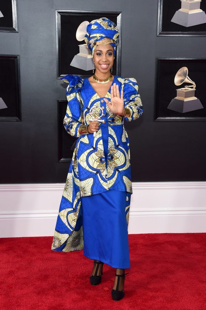 NEW YORK, NY - JANUARY 28:  Recording artist Jazzmeia Horn attends the 60th Annual GRAMMY Awards at Madison Square Garden on January 28, 2018 in New York City.  (Photo by Jamie McCarthy/Getty Images)