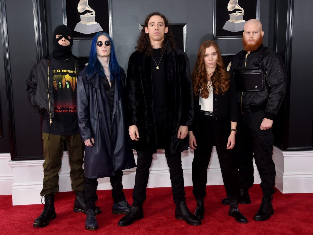 NEW YORK, NY - JANUARY 28:  Music group Code Orange attends the 60th Annual GRAMMY Awards at Madison Square Garden on January 28, 2018 in New York City.  (Photo by Jamie McCarthy/Getty Images)