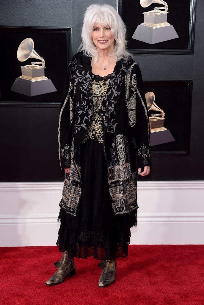 NEW YORK, NY - JANUARY 28:  Recording artist Emmylou Harris attends the 60th Annual GRAMMY Awards at Madison Square Garden on January 28, 2018 in New York City.  (Photo by Jamie McCarthy/Getty Images)