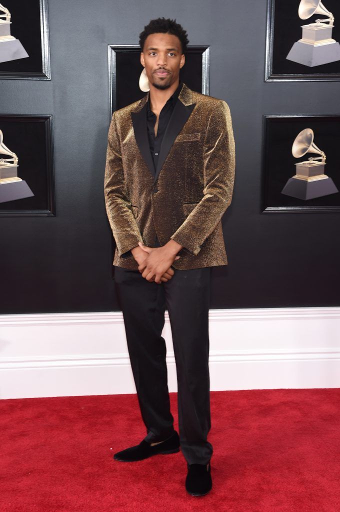 NEW YORK, NY - JANUARY 28:  Recording artist Tyran Brown attends the 60th Annual GRAMMY Awards at Madison Square Garden on January 28, 2018 in New York City.  (Photo by Jamie McCarthy/Getty Images)