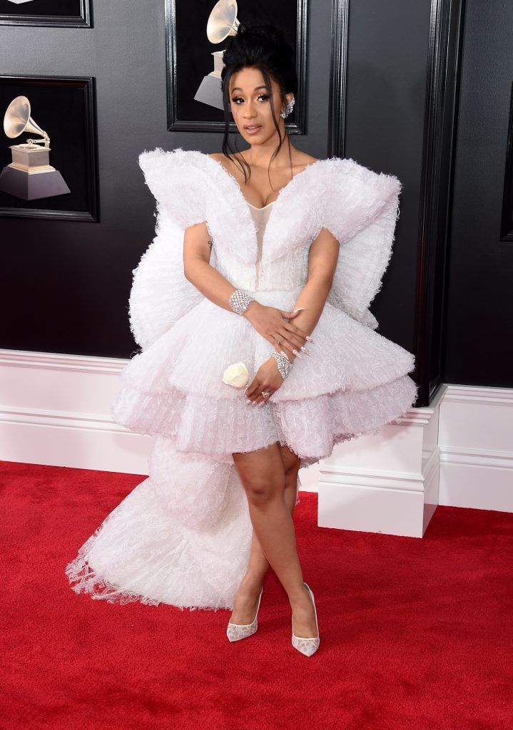 NEW YORK, NY - JANUARY 28:  Recording artist Cardi B attends the 60th Annual GRAMMY Awards at Madison Square Garden on January 28, 2018 in New York City.  (Photo by Jamie McCarthy/Getty Images)