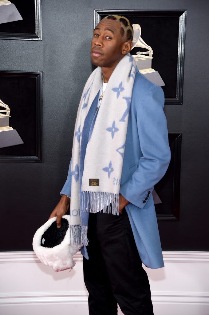 NEW YORK, NY - JANUARY 28:  Recording artist Tyler, the Creator attends the 60th Annual GRAMMY Awards at Madison Square Garden on January 28, 2018 in New York City.  (Photo by Jamie McCarthy/Getty Images)