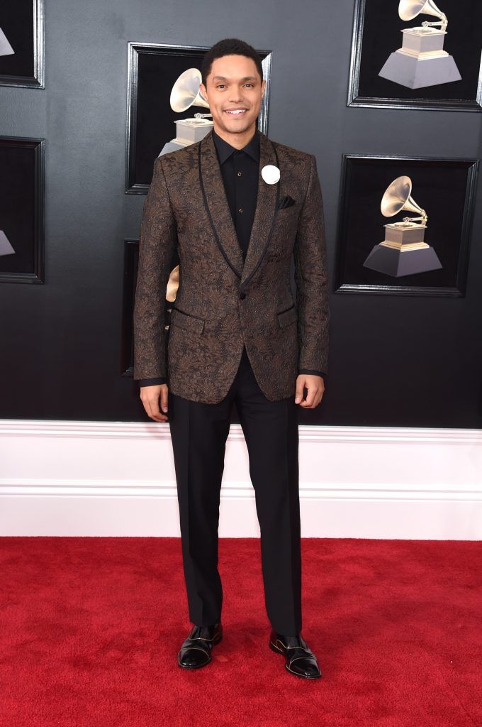 NEW YORK, NY - JANUARY 28:  TV personality Trevor Noah attends the 60th Annual GRAMMY Awards at Madison Square Garden on January 28, 2018 in New York City.  (Photo by Jamie McCarthy/Getty Images)