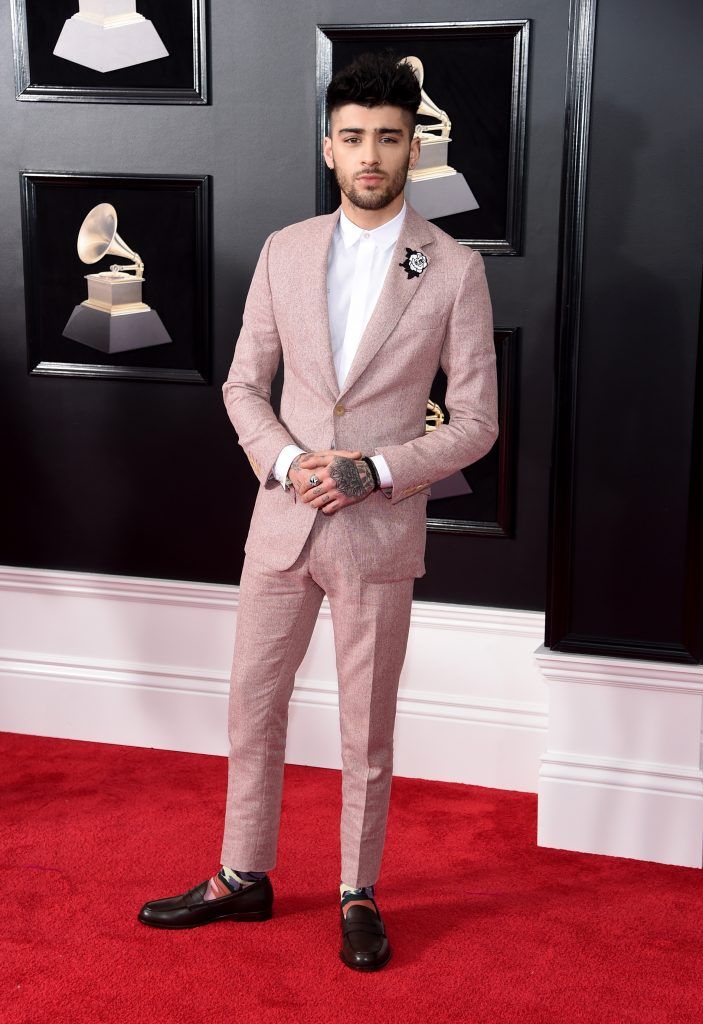 NEW YORK, NY - JANUARY 28:  Recording artist Zayn Malik attends the 60th Annual GRAMMY Awards at Madison Square Garden on January 28, 2018 in New York City.  (Photo by Jamie McCarthy/Getty Images)