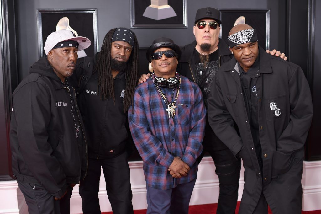 NEW YORK, NY - JANUARY 28: (L-R) Sean E Sean, Ill Will, Ernie C, Juan Garcia, and Vincent Prince of  Body Count attend the 60th Annual GRAMMY Awards at Madison Square Garden on January 28, 2018 in New York City.  (Photo by Dimitrios Kambouris/Getty Images for NARAS)