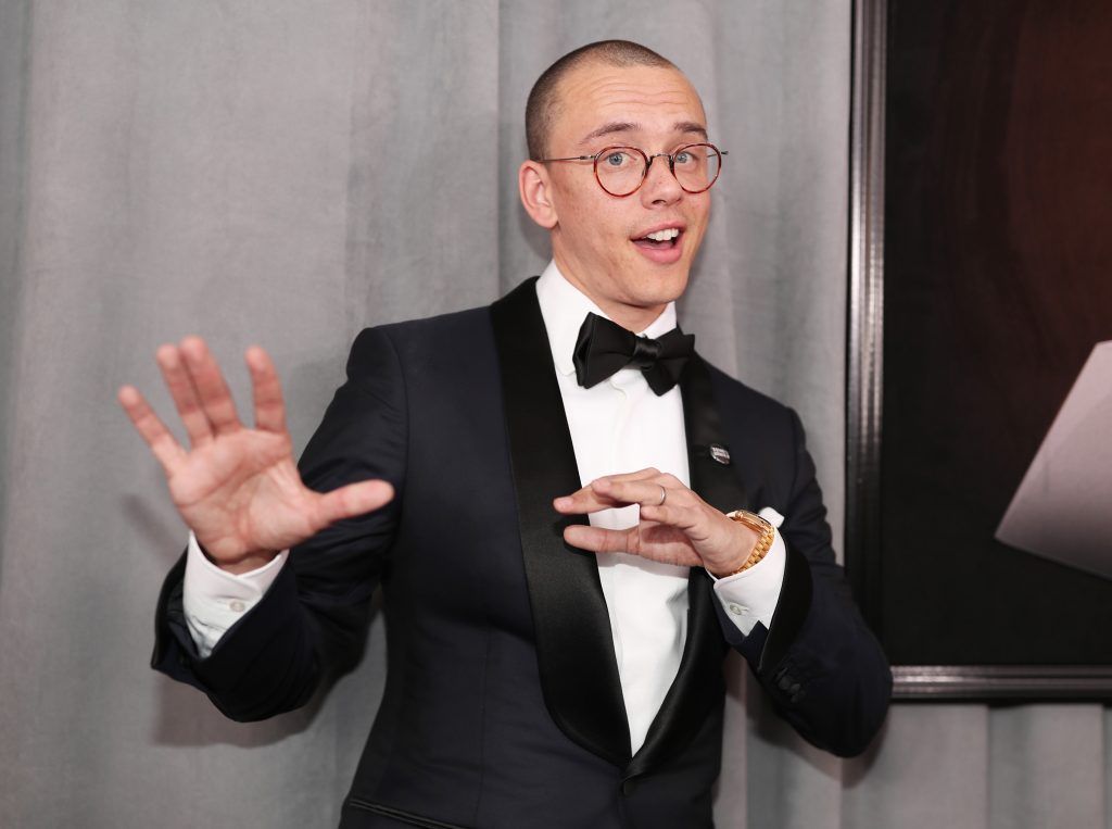 NEW YORK, NY - JANUARY 28:  Recording artist Logic attends the 60th Annual GRAMMY Awards at Madison Square Garden on January 28, 2018 in New York City.  (Photo by Christopher Polk/Getty Images for NARAS)