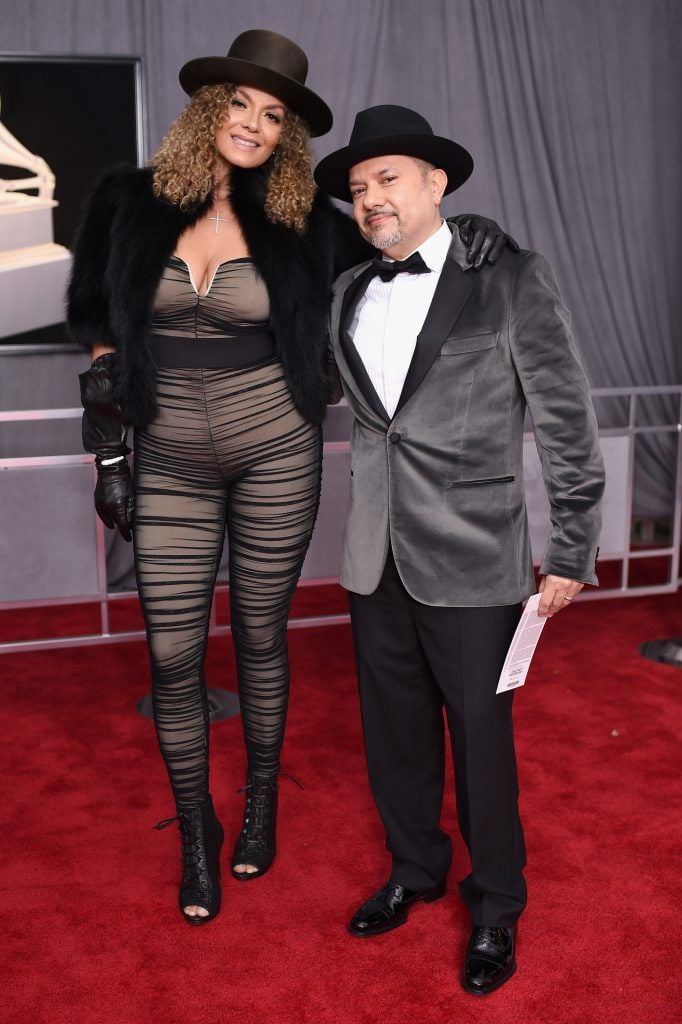 NEW YORK, NY - JANUARY 28:  Anane Vega and Little Louie Vega attend the 60th Annual GRAMMY Awards at Madison Square Garden on January 28, 2018 in New York City.  (Photo by Dimitrios Kambouris/Getty Images for NARAS)