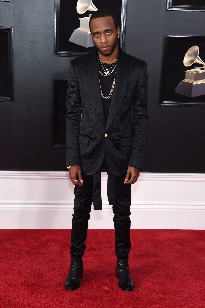 NEW YORK, NY - JANUARY 28:  Recording artist 6LACK attends the 60th Annual GRAMMY Awards at Madison Square Garden on January 28, 2018 in New York City.  (Photo by Jamie McCarthy/Getty Images)