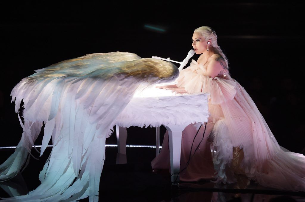 Recording artist Lady Gaga performs onstage during the 60th Annual GRAMMY Awards at Madison Square Garden on January 28, 2018 in New York City.  (Photo by Kevin Winter/Getty Images for NARAS)