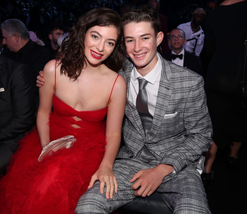 Recording artist Lorde and Angelo Yelich-O'Connor  attend the 60th Annual GRAMMY Awards at Madison Square Garden on January 28, 2018 in New York City.  (Photo by Christopher Polk/Getty Images for NARAS)
