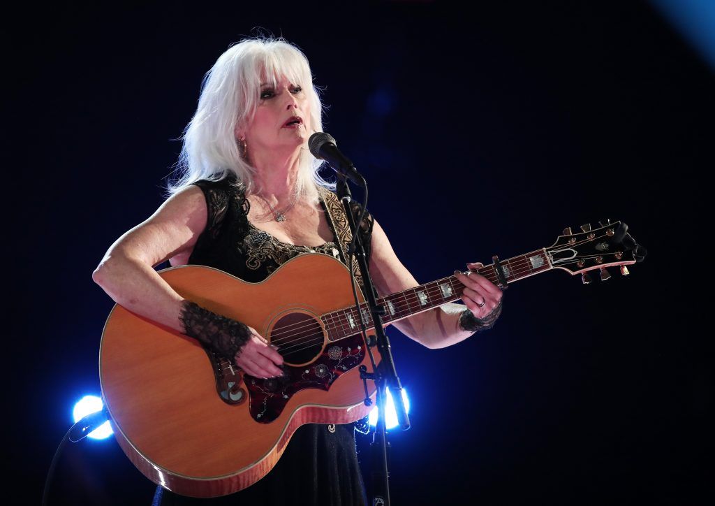 Recording artist Emmylou Harris performs onstage during the 60th Annual GRAMMY Awards at Madison Square Garden on January 28, 2018 in New York City.  (Photo by Christopher Polk/Getty Images for NARAS)