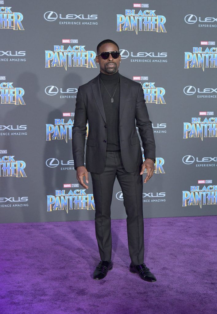 Sterling K. Brown arrives for the World Premiere of Marvel Studios Black Panther, presented by Lexus, at Dolby Theatre in Hollywood on January 29th.  (Photo by Charley Gallay/Getty Images for Lexus )
