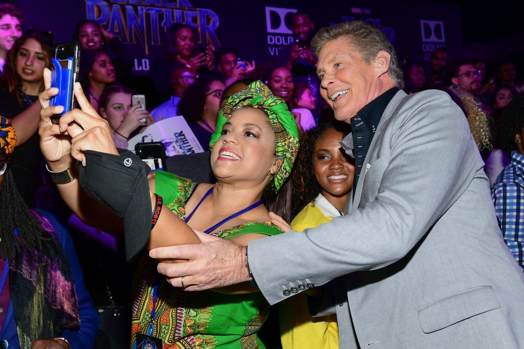 Actor David Hasselhoff attends the premiere Of Disney and Marvel's "Black Panther" at Dolby Theatre on January 29, 2018 in Hollywood, California.  (Photo by Emma McIntyre/Getty Images)