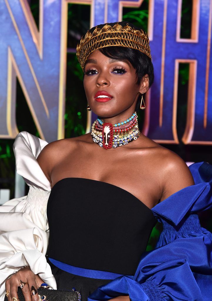 Singer/actor Janelle Monae at the Los Angeles World Premiere of Marvel Studios' BLACK PANTHER at Dolby Theatre on January 29, 2018 in Hollywood, California.  (Photo by Alberto E. Rodriguez/Getty Images for Disney)