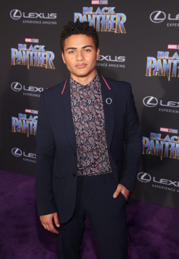 Actor Nathanial Potvin at the Los Angeles World Premiere of Marvel Studios' BLACK PANTHER at Dolby Theatre on January 29, 2018 in Hollywood, California.  (Photo by Jesse Grant/Getty Images for Disney)