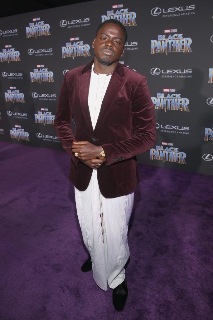 Actor Daniel Kaluuya at the Los Angeles World Premiere of Marvel Studios' BLACK PANTHER at Dolby Theatre on January 29, 2018 in Hollywood, California.  (Photo by Jesse Grant/Getty Images for Disney)
