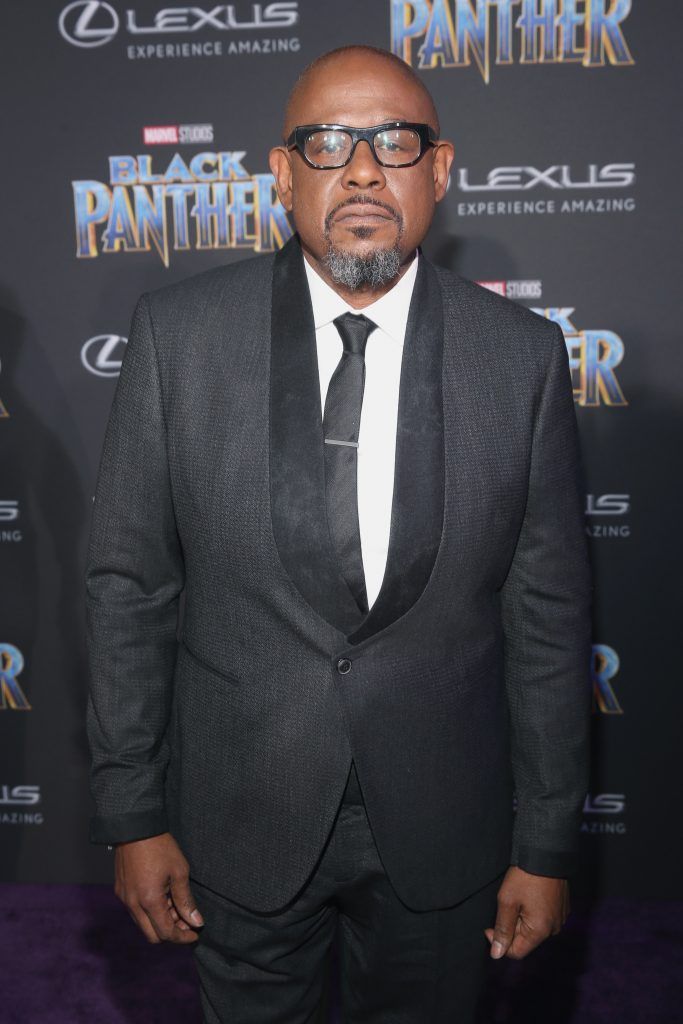 Actor Forest Whitaker at the Los Angeles World Premiere of Marvel Studios' BLACK PANTHER at Dolby Theatre on January 29, 2018 in Hollywood, California.  (Photo by Jesse Grant/Getty Images for Disney)