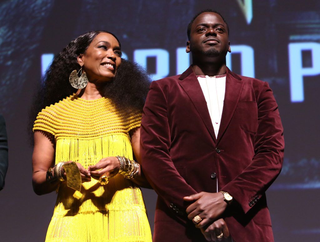 Actors Angela Bassett and Daniel Kaluuya at the Los Angeles World Premiere of Marvel Studios' BLACK PANTHER at Dolby Theatre on January 29, 2018 in Hollywood, California.  (Photo by Jesse Grant/Getty Images for Disney)