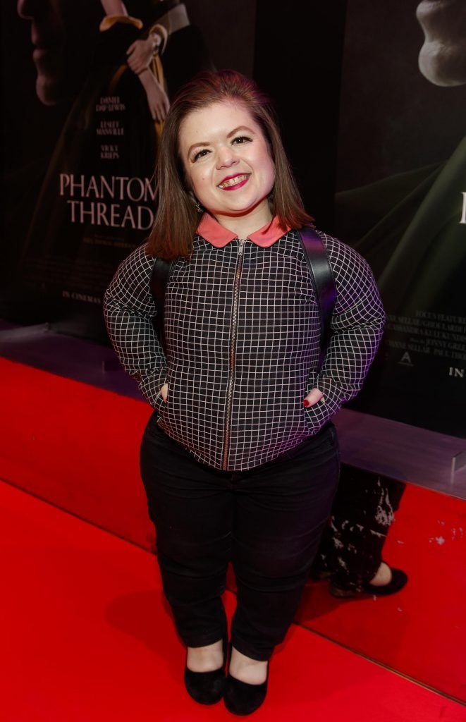 Sinead Burke at the Universal Pictures special preview screening of Phantom Thread hosted by Lennon Courtney. At Dublin's Light House Cinema (30th January 2018). Picture Andres Poveda