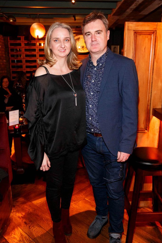 Nora and Dermot McNamara at the relaunch of the lounge bar and Boss Crokers snug bar at Sandyford House in Sandyford Village, Dublin 18 (1st February 2018). Picture by Andres Poveda