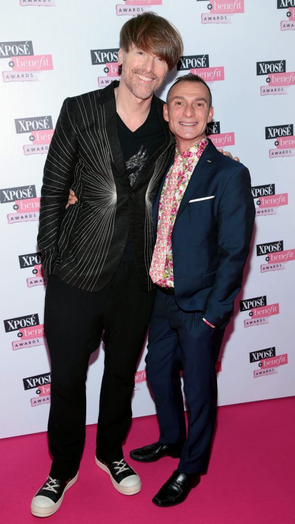 Don O Neill and Pascal Guillermie at the inaugural Xpose Benefit Awards that took place in The Mansion House, Dublin to celebrate the best in fashion and entertainment in Ireland. Picture: Brian McEvoy