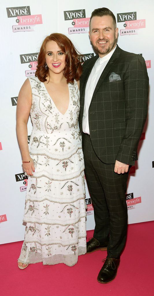 Kate Kelly and Clyde Carroll at the inaugural Xpose Benefit Awards that took place in The Mansion House, Dublin to celebrate the best in fashion and entertainment in Ireland. Picture: Brian McEvoy