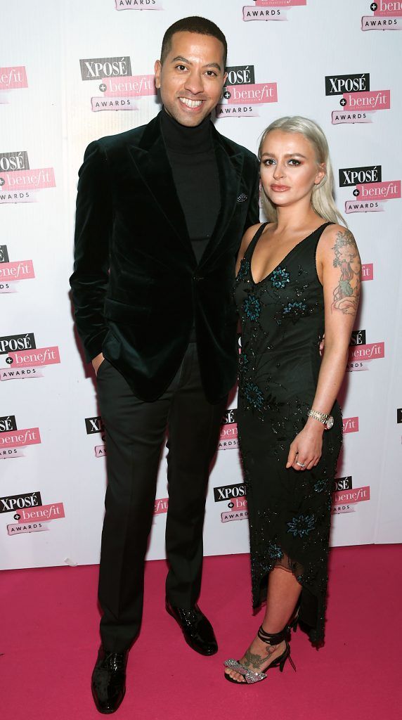 Sean Munsanje and Anita Kus at the inaugural Xpose Benefit Awards that took place in The Mansion House, Dublin to celebrate the best in fashion and entertainment in Ireland. Picture: Brian McEvoy
