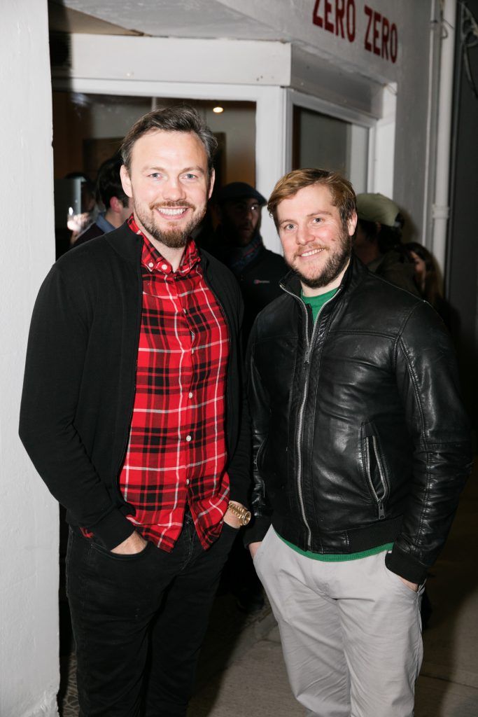 Andy Lee & Peter Coonan pictured at the launch of Zero Zero, a new pizzeria located on 21 Patrick Street, Dun Laoghaire