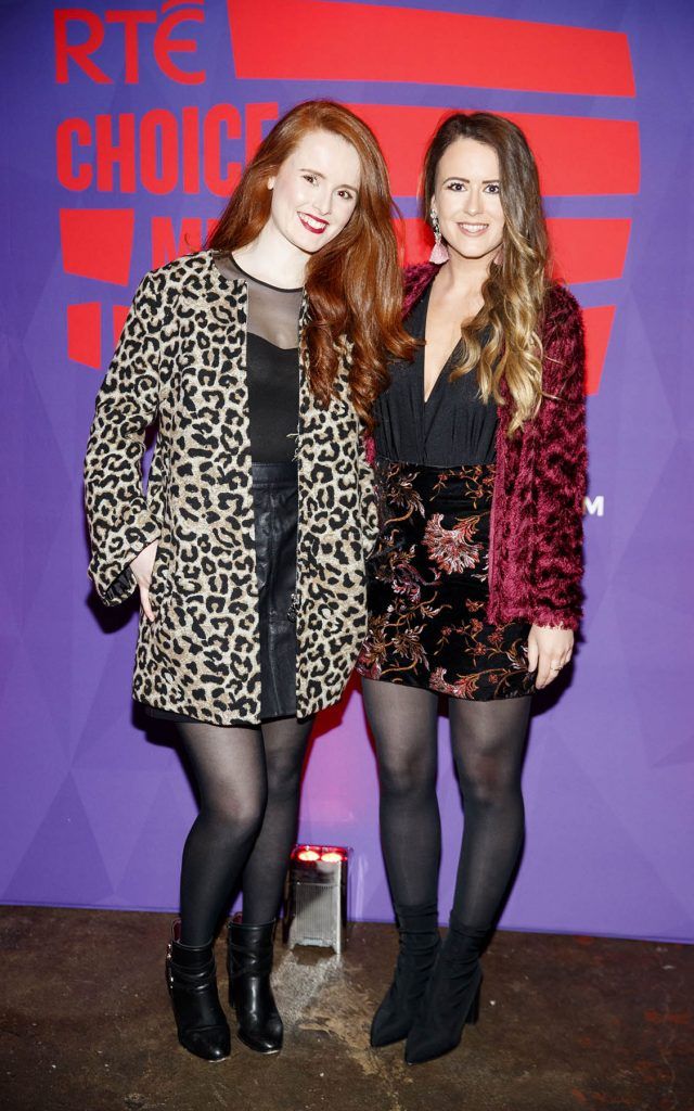 Niamh Bruton and Aoife McLaughlin at the announcement of the shortlist for the RTÉ Choice Music Prize, Irish Song of the Year 2017 at Tramline, Dublin (31st January 2018). Picture: Andres Poveda