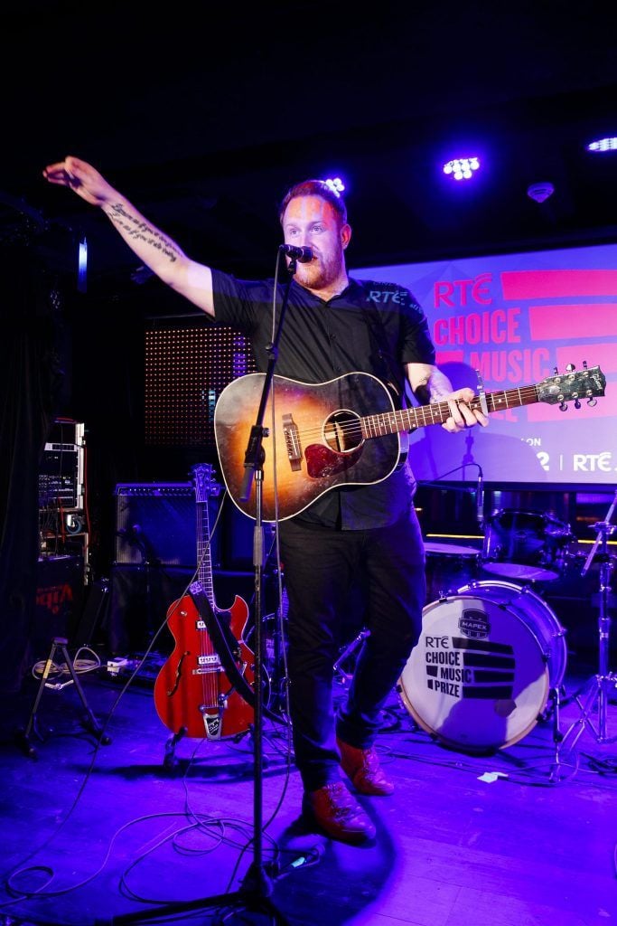 Gavin James pictured performing at the announcement of the shortlist for the RTÉ Choice Music Prize, Irish Song of the Year 2017 at Tramline, Dublin (31st January 2018). Picture: Andres Poveda