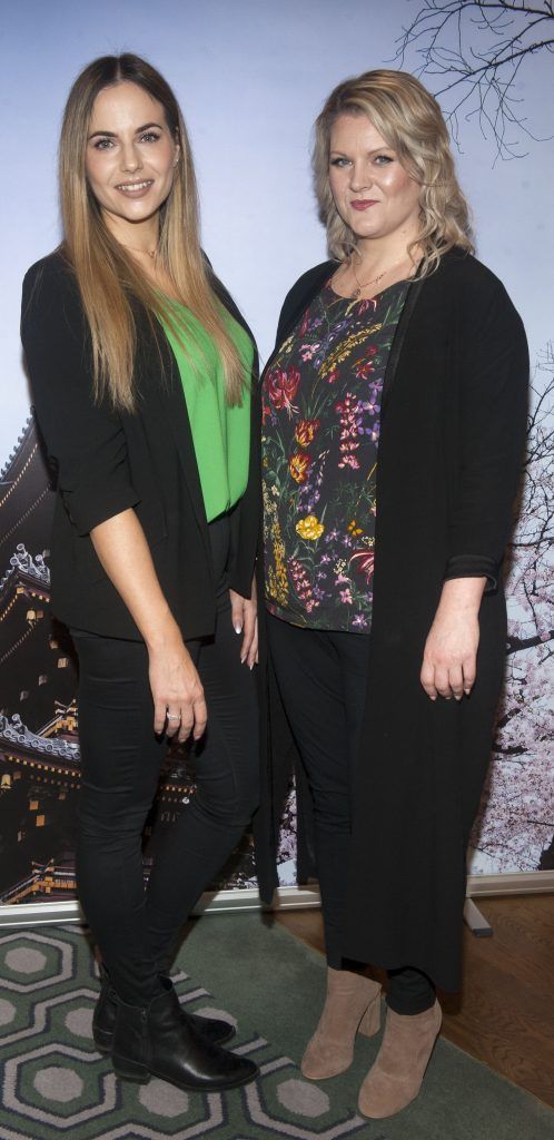 Asta Jurksaite and Dee Buckley pictured at Gok Wan and Danielle Mahon's launch of their Fashion and Beauty Collective roadshows in the Westbury Hotel, Dublin. Photo: Patrick O'Leary