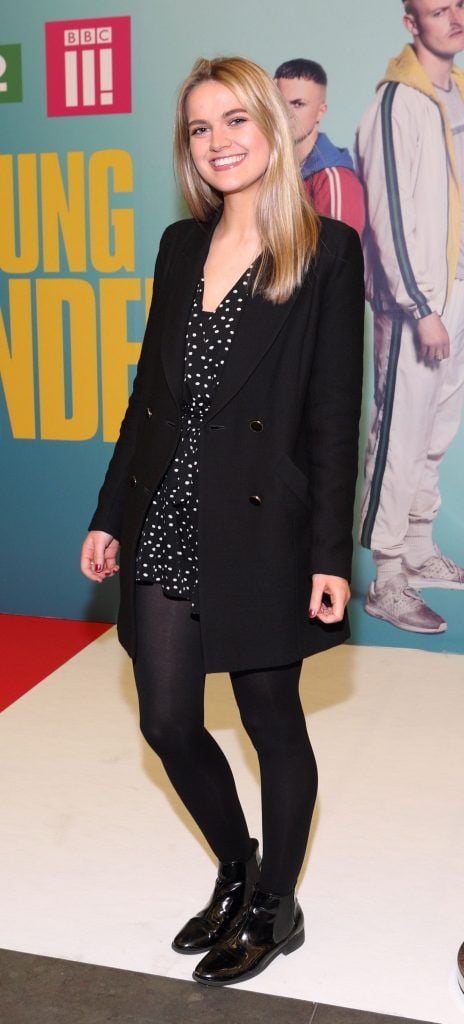 Meadhbh Maxwell  at the launch of the new Young Offenders television series at the ODEON Cinema in Point Square, Dublin. 'The Young Offenders' debuts on RTE2 on Thursday 8th February at 9.30pm. Photo by Morris Wall