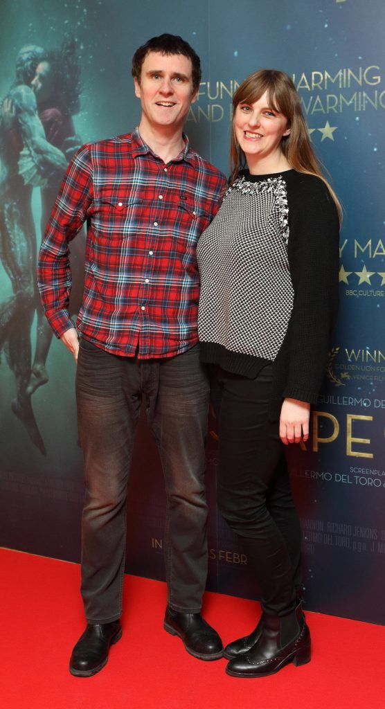 Kevin Burke and Leslie-Ann Horgan at the Irish premiere of The Shape of Water at The Lighthouse Cinema, Dublin. Picture: Brian McEvoy Photography