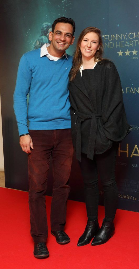 Kunal Gill and Karen Reid at the Irish premiere of The Shape of Water at The Lighthouse Cinema, Dublin. Picture: Brian McEvoy Photography