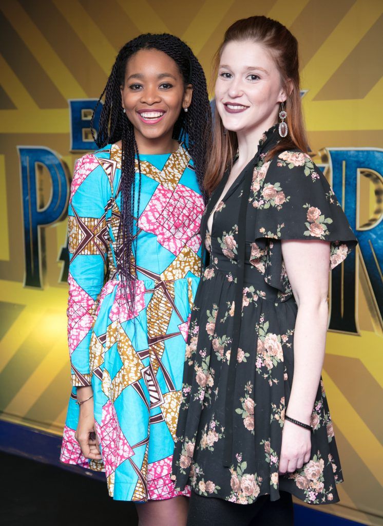 Asi Mbelu & Alida Kemp pictured at the special preview screening of Marvel's Black Panther in Cineworld Parnell Street. Photo: Anthony Woods.
