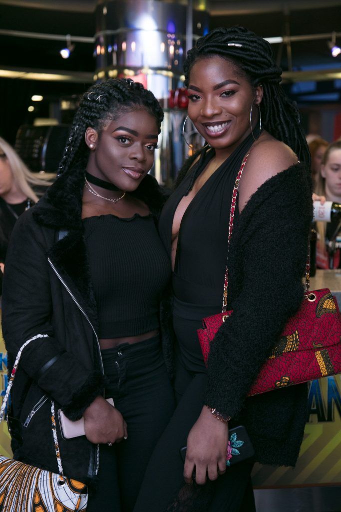 Nifemi Ogunbiyi & Anita Obianigwe pictured at the special preview screening of Marvel's Black Panther in Cineworld Parnell Street. Photo: Anthony Woods.