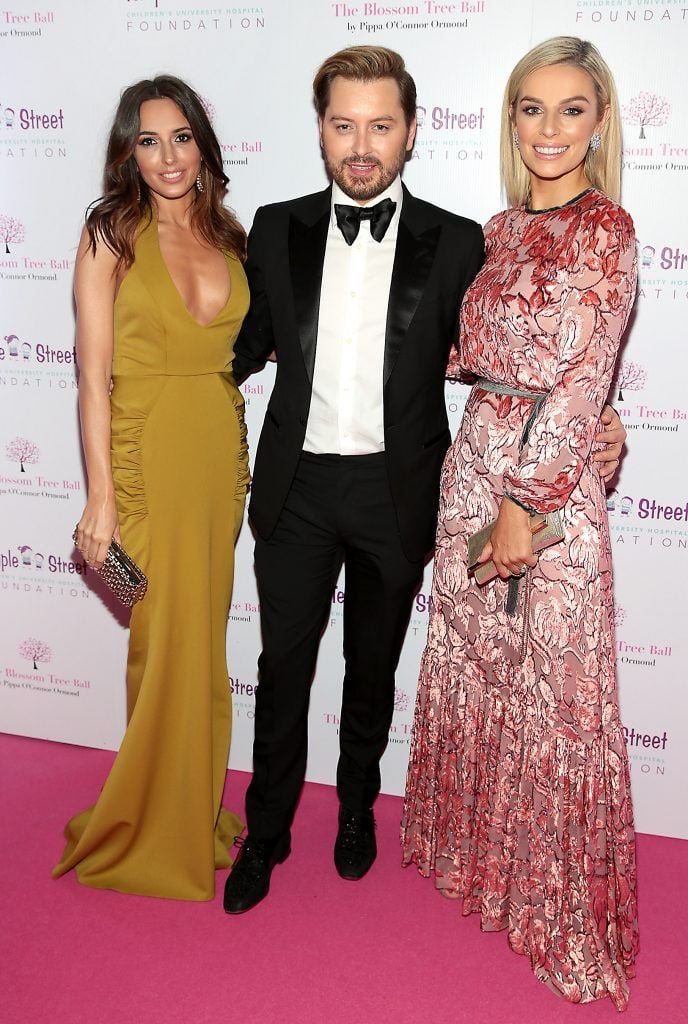 Nadia Forde,Brian Dowling and Pippa O Connor at the inaugural Blossom Tree Ball by Pippa O'Connor Ormond in aid of Temple Street Hospital at The K Club, Co Kildare. Photo: Brian McEvoy Photography