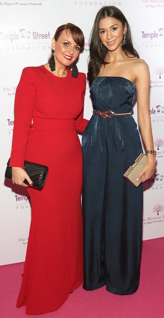 Sinead Beggan and Julie Husman at the inaugural Blossom Tree Ball by Pippa O'Connor Ormond in aid of Temple Street Hospital at The K Club, Co Kildare. Photo: Brian McEvoy Photography