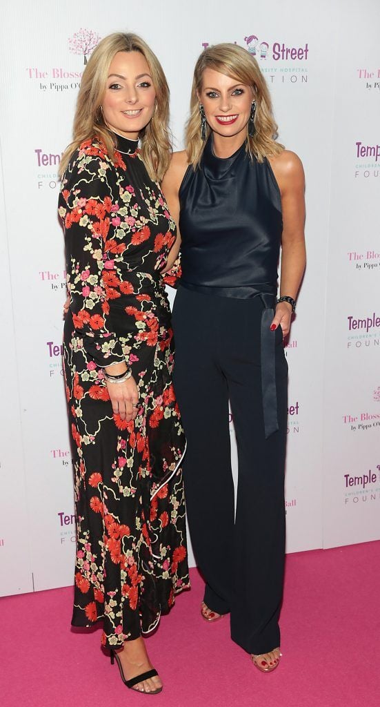 Susannah O Connor and Laura Warren Treacy at the inaugural Blossom Tree Ball by Pippa O'Connor Ormond in aid of Temple Street Hospital at The K Club, Co Kildare. Photo: Brian McEvoy Photography