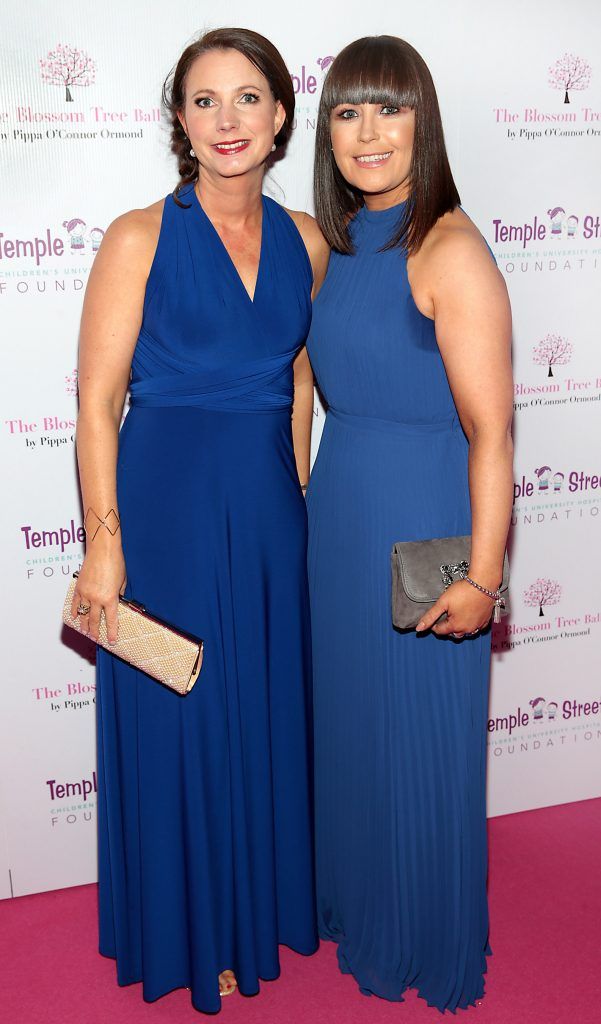 Gill Nealon and France Crean at the inaugural Blossom Tree Ball by Pippa O'Connor Ormond in aid of Temple Street Hospital at The K Club, Co Kildare. Photo: Brian McEvoy Photography