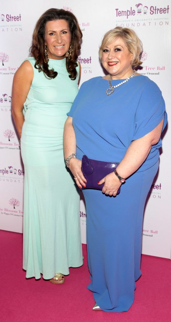 Michelle McGruane and Carmel Breheny at the inaugural Blossom Tree Ball by Pippa O'Connor Ormond in aid of Temple Street Hospital at The K Club, Co Kildare. Photo: Brian McEvoy Photography