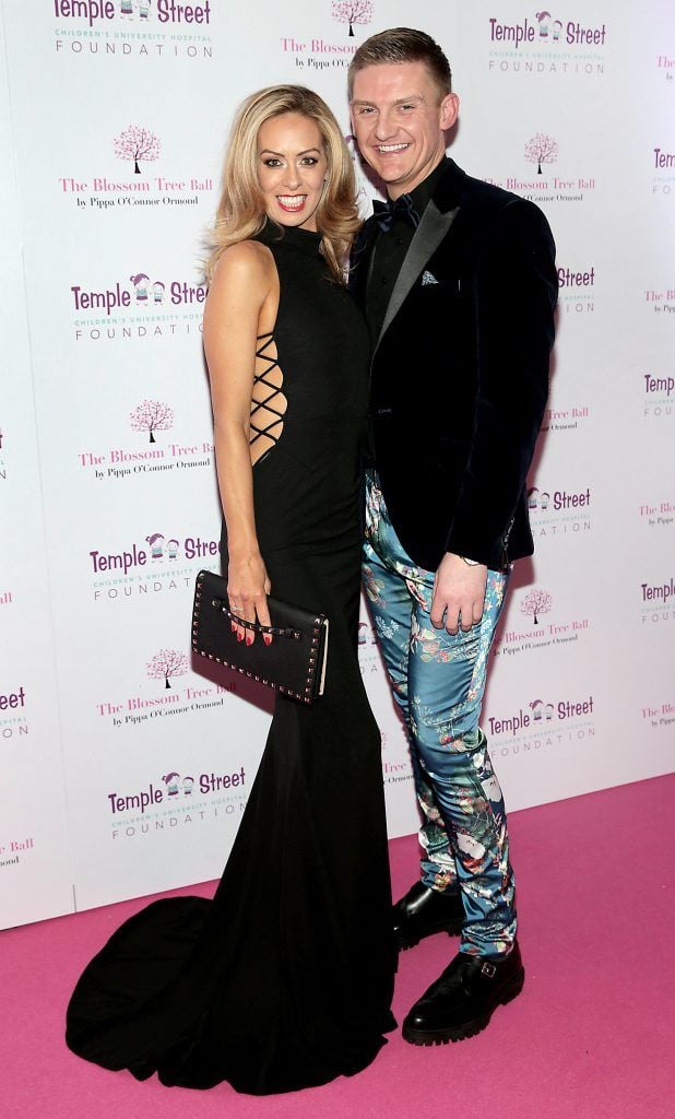 Carla Hartnett and Shane Burke at the inaugural Blossom Tree Ball by Pippa O'Connor Ormond in aid of Temple Street Hospital at The K Club, Co Kildare. Photo: Brian McEvoy Photography