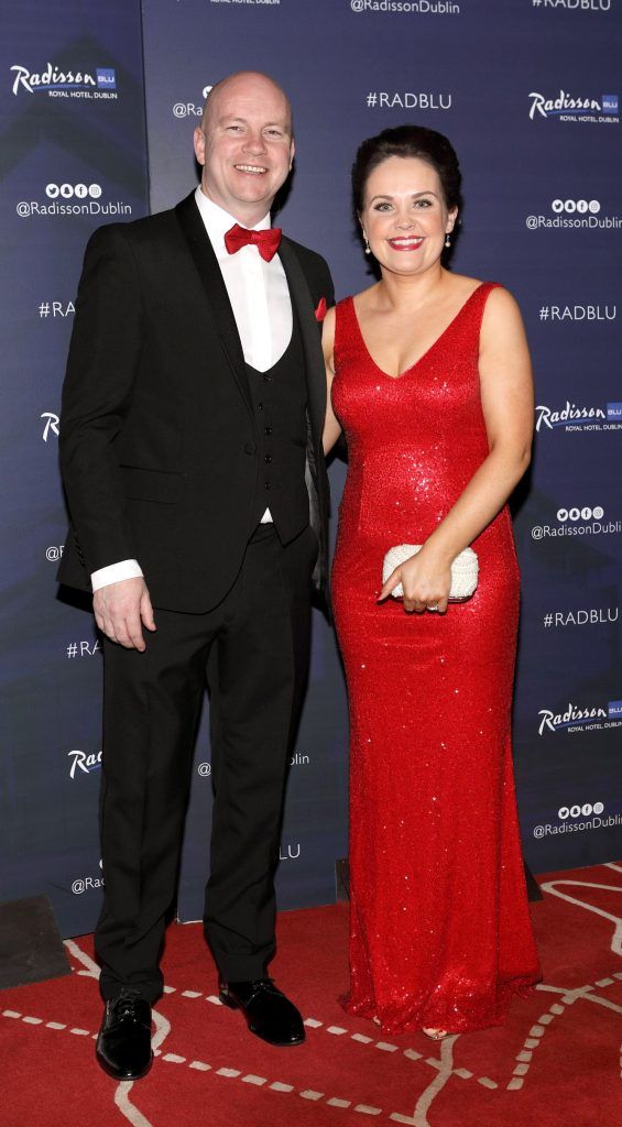 Darren Kelly and Paula Kelly at the CARI Red Ball 2018 at The Radisson Blu Hotel, Golden Lane, Dublin. Photo: Brian McEvoy Photography